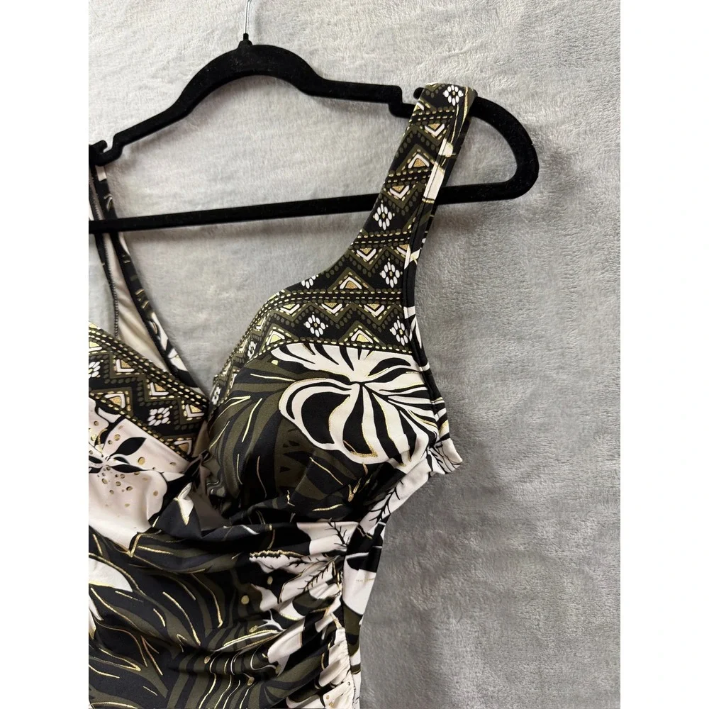 Miraclesuit Women's Swimwear Elle Dorado Escape Tummy Control Sz 10 NWOT